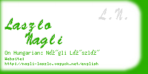 laszlo nagli business card